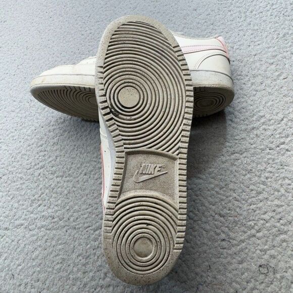 Nike Shoes Womens 10 White Pink Court Vision Low Top Leather Sneakers Streetwear - Picture 11 of 16